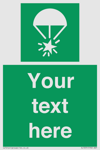 Custom sign safe condition Rocket parachute flare